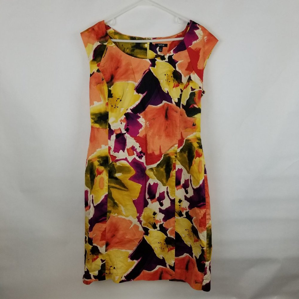 Apt 9 Sleeveless Dress Size 14 Multi-Color Floral